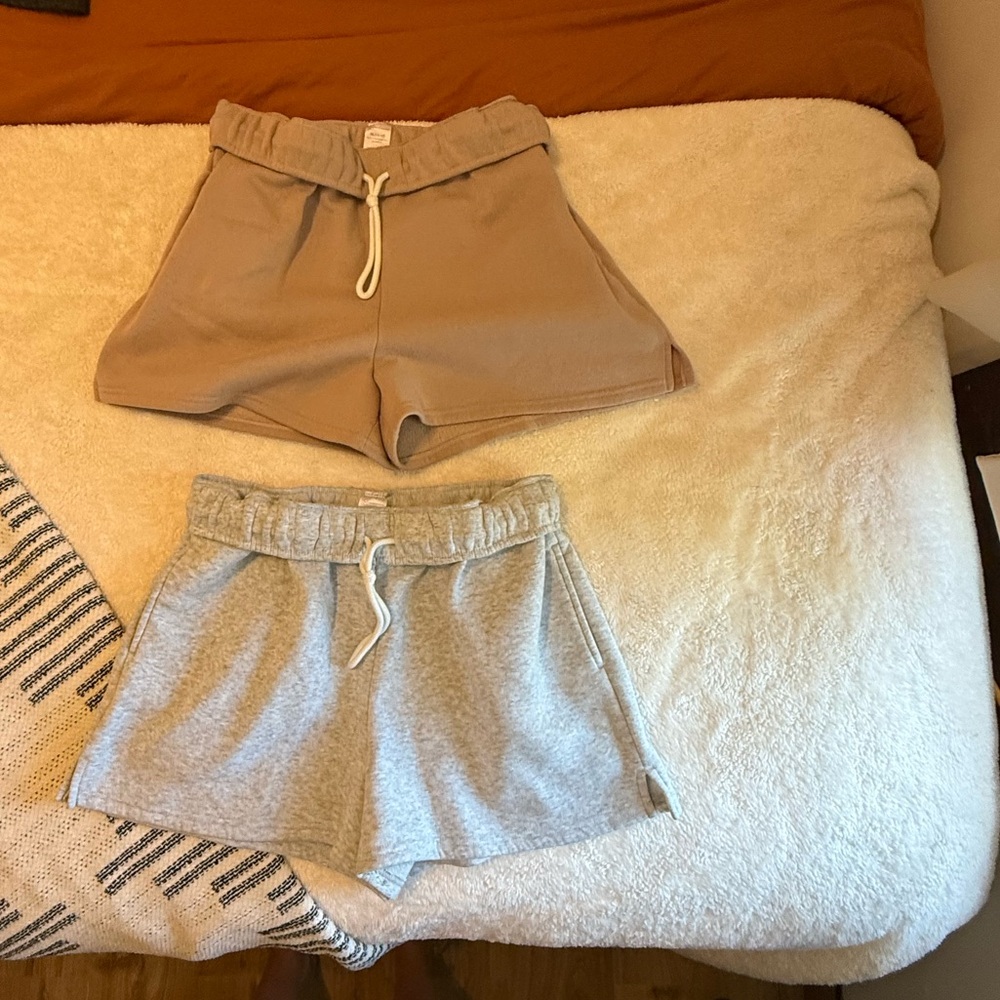 Women's Casual Tan and Gray Shorts